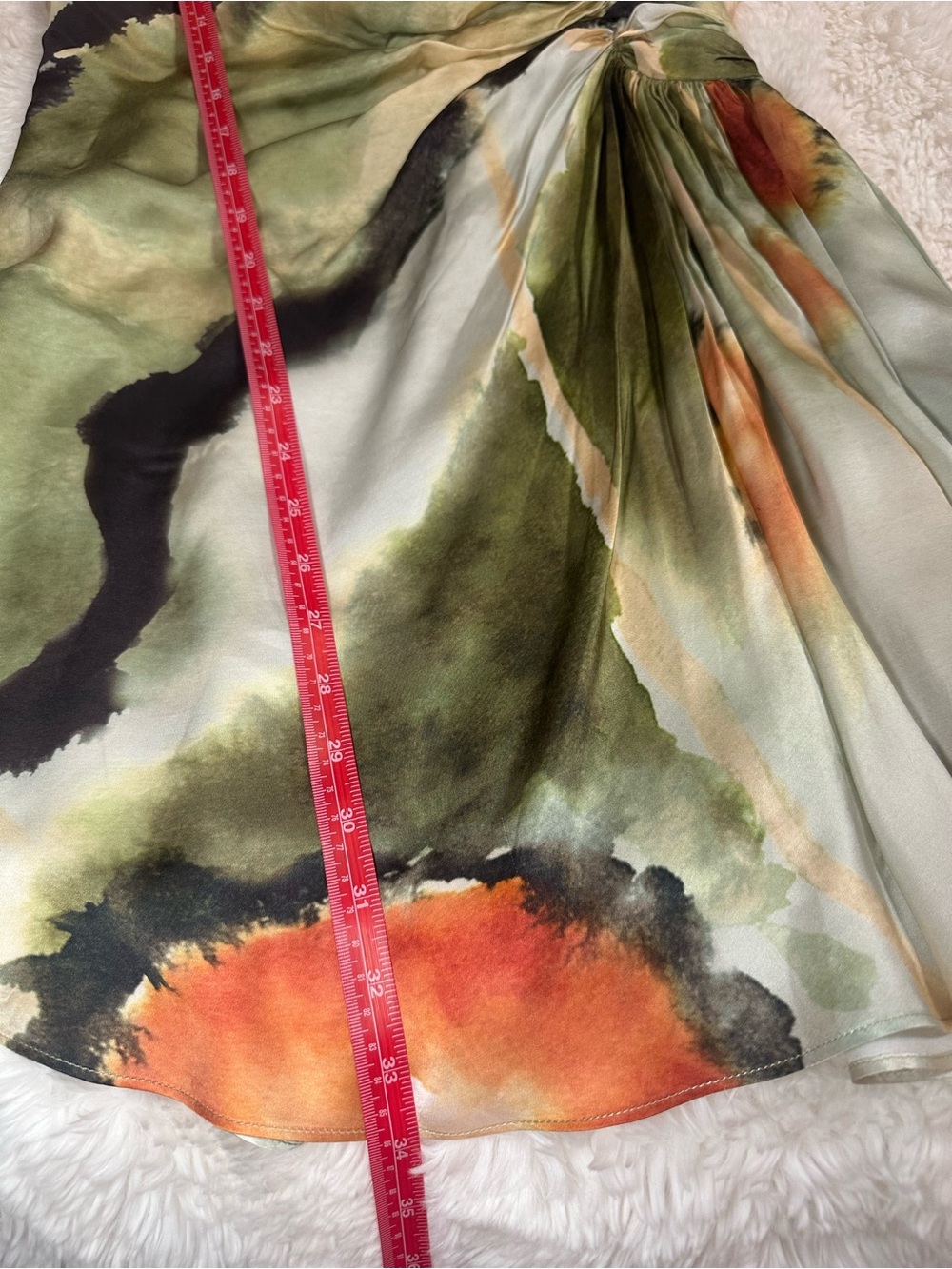 AMUR Elowen Print Mini Dress Size 2 One Shoulder Wedding Guest Watercolor - Picture 13 of 14